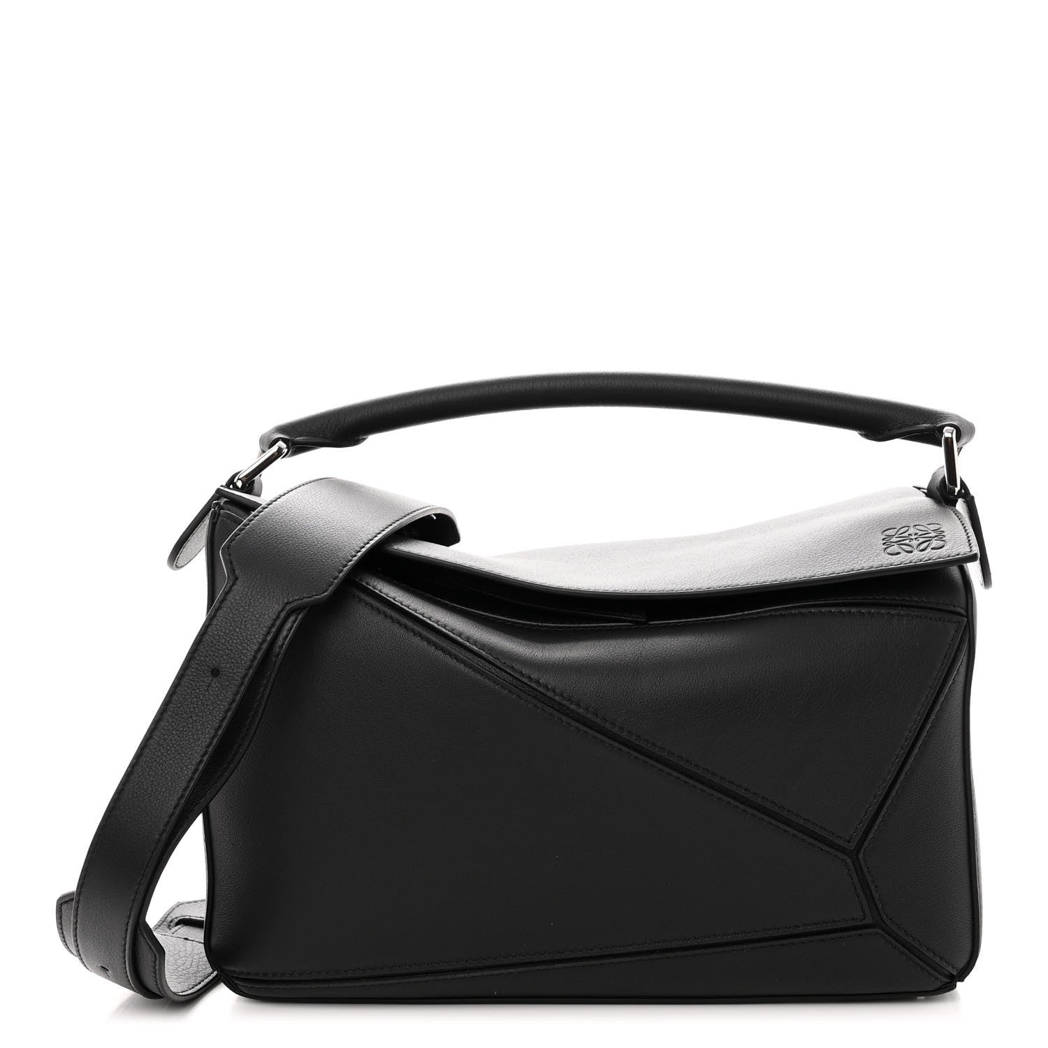 Loewe Calfskin Medium Puzzle Bag Black 1 of 9