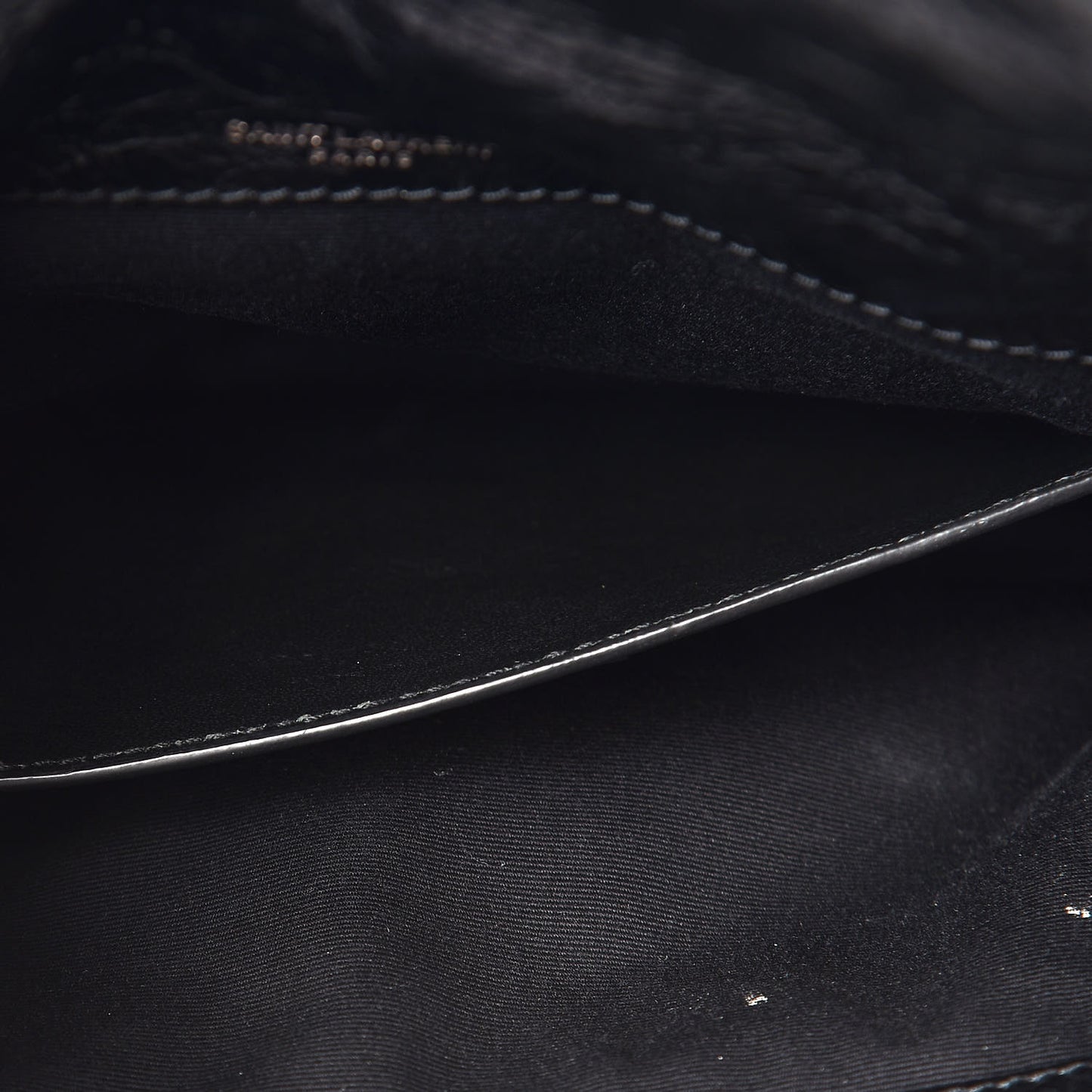 Crinkled Calfskin Matelasse Monogram Baby Niki Chain Satchel Black