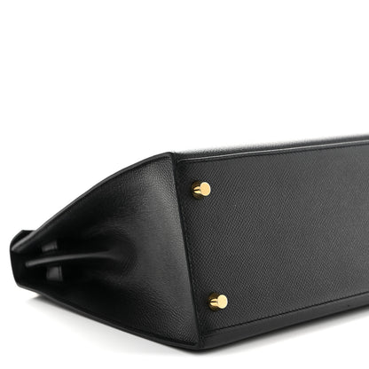 Hermes Epsom Kelly Sellier 28 Black 9 of 12