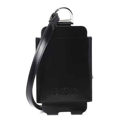 Christian Dior Smooth Calfskin Phone Card Holder Black 1 of 8