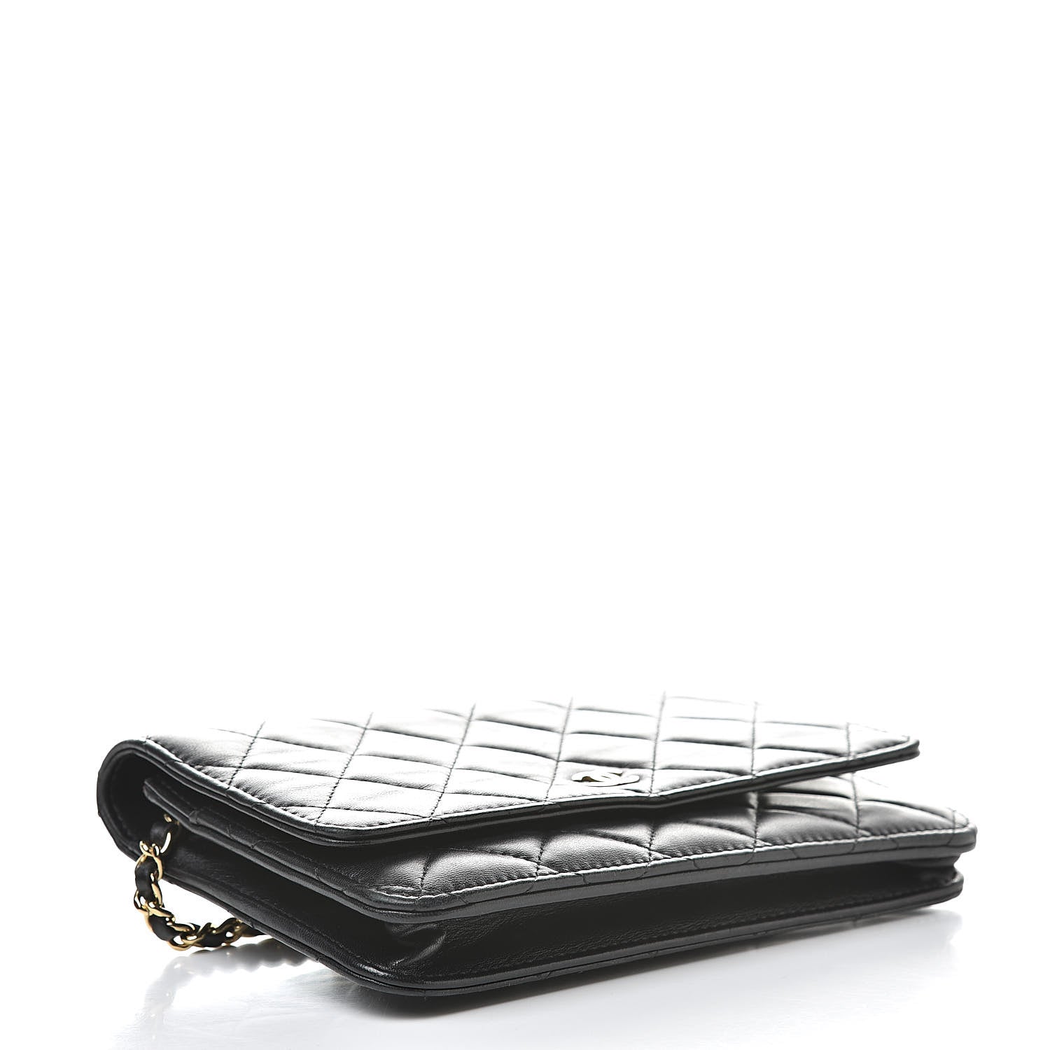 Chanel Lambskin Quilted Wallet On Chain WOC Black 4 of 16