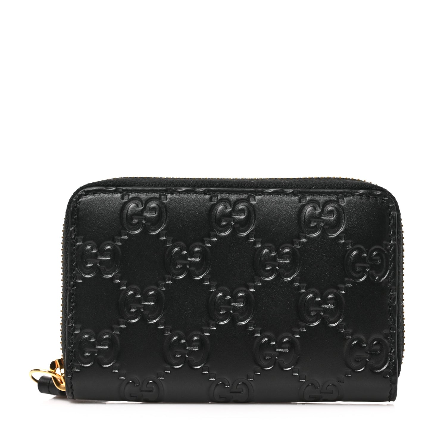 Guccissima Zip Around Card Case Black