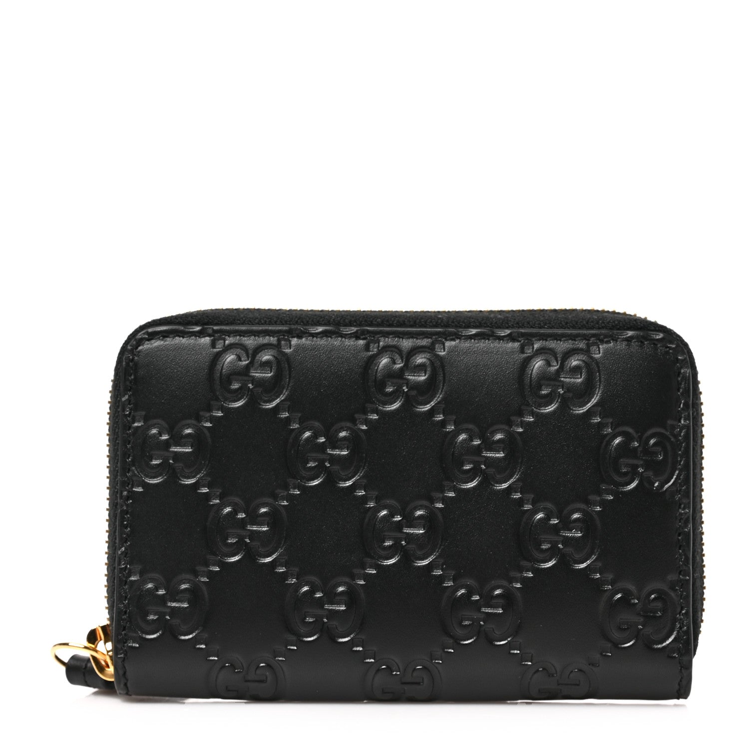 Gucci Guccissima Zip Around Card Case Black 1 of 6