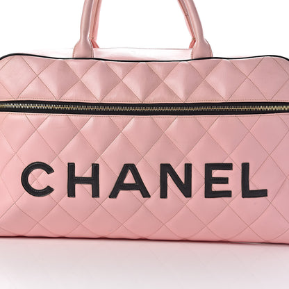 Chanel Calfskin Quilted Large Bowler Pink 34 of 34