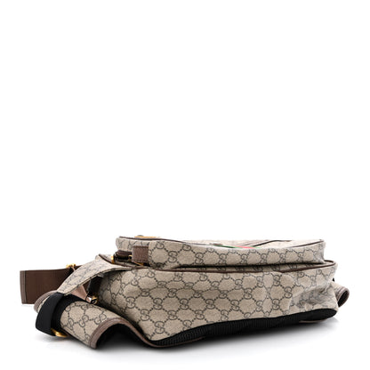 Gucci Soft GG Supreme Monogram Textured Dollar Calfskin Web Ophidia Pouch Pocket Belt Bag 95 38 Beige Ebony New Acero Black 4 of 13