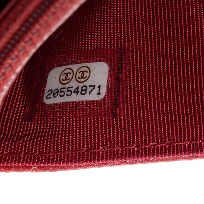 Chanel Caviar Quilted Wallet On Chain WOC Dark Pink 8 of 9