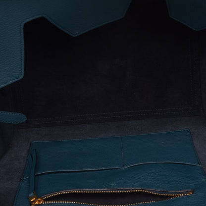 Celine Crisped Calfskin Small Tie Knot Tote Metallic Blue 5 of 9