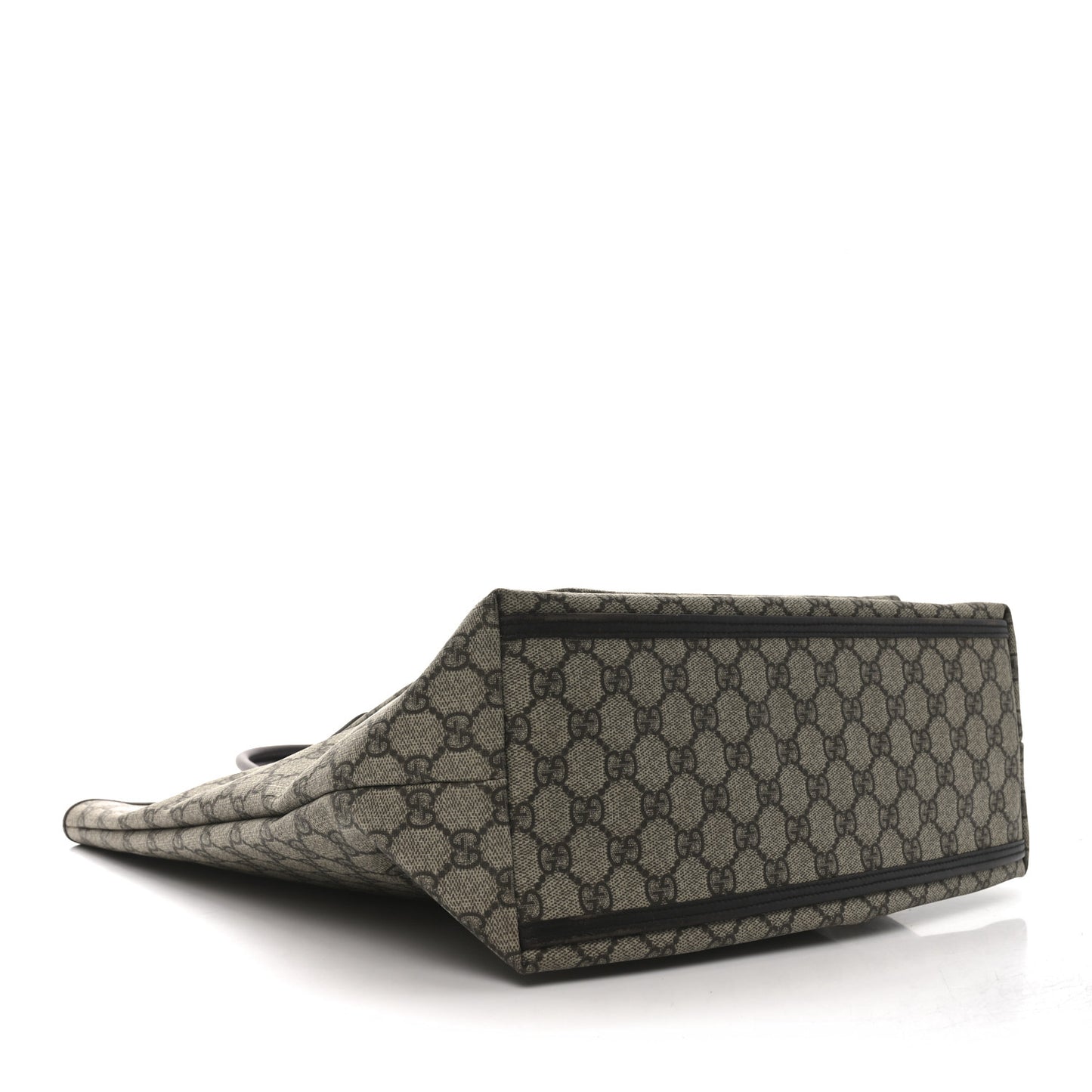 GG Supreme Monogram Vertical Front Pocket Shopping Tote Brown