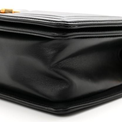 Chanel Calfskin Chevron Quilted Medium Boy Flap Black 10 of 10