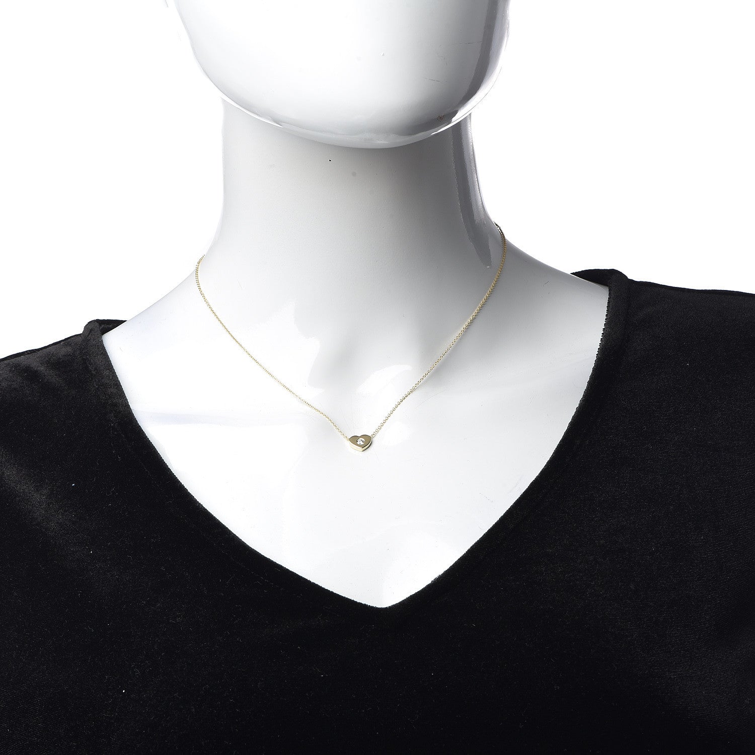 Tiffany 18K Yellow Gold Diamond Paloma Picasso Modern Heart Pendant Necklace 2 of 7