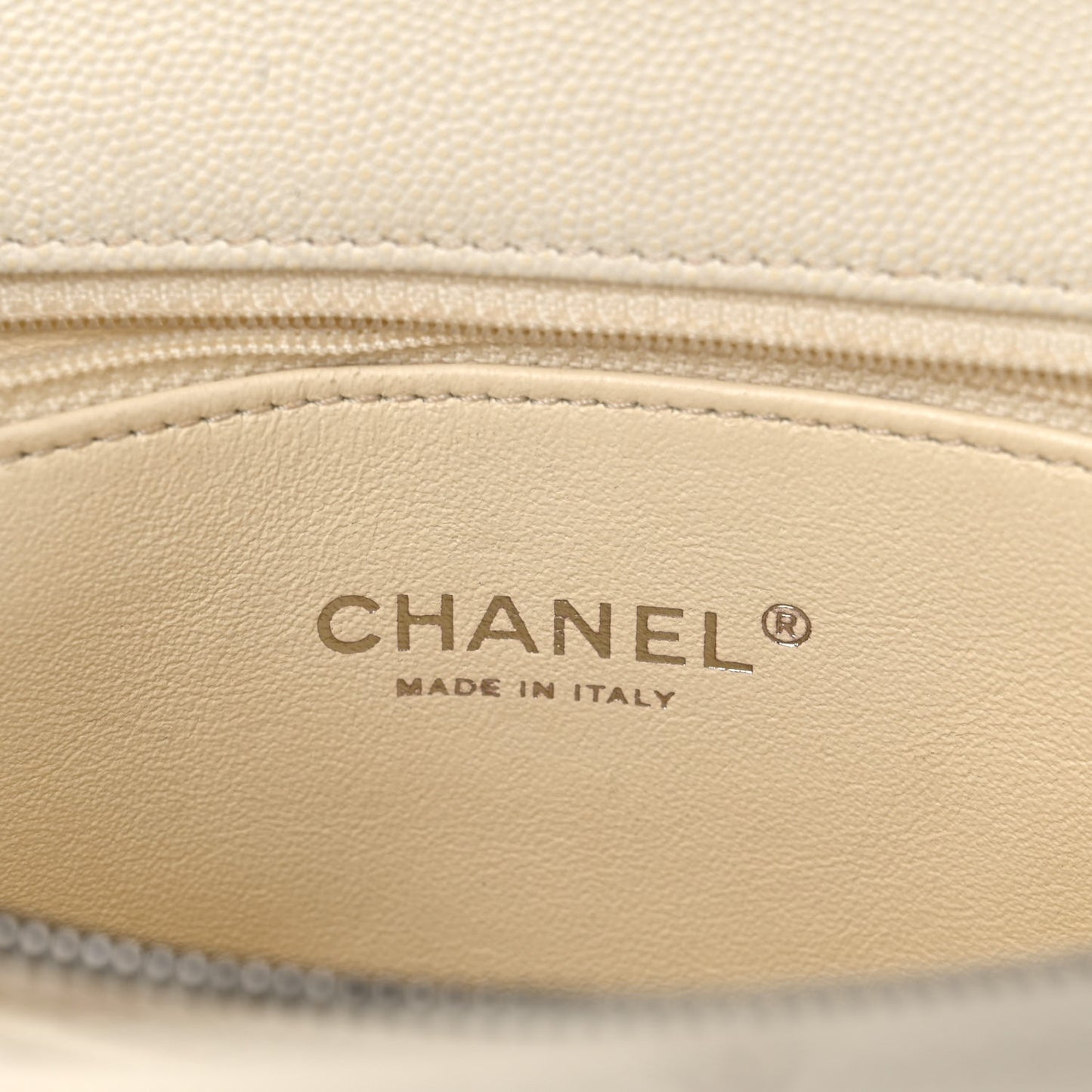 Caviar Lizard Quilted Small Coco Handle Flap Ivory