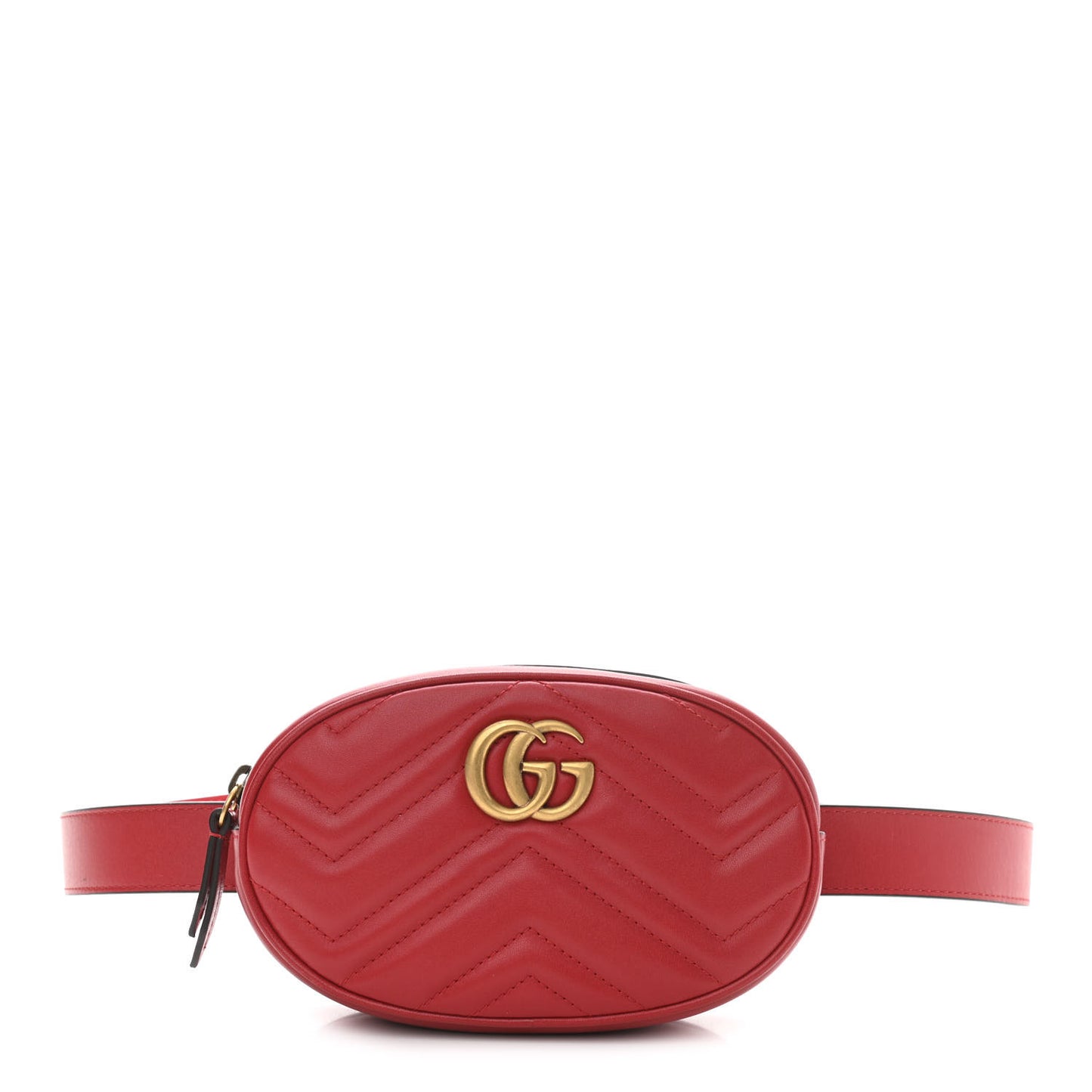 Calfskin Matelasse GG Marmont Belt Bag 85 34 Hibiscus Red