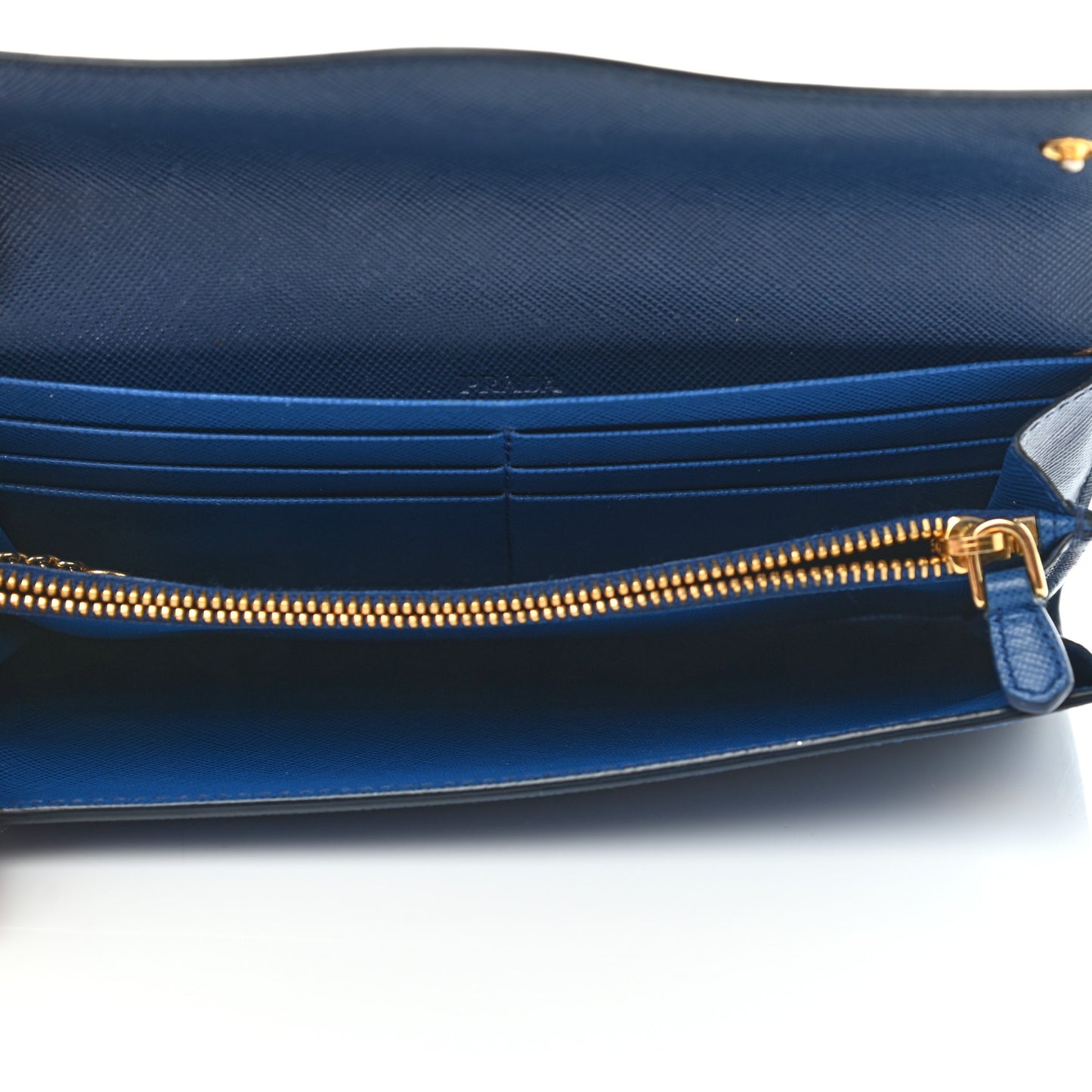 Saffiano Wave Continental Flap Wallet Bluette Azzurro
