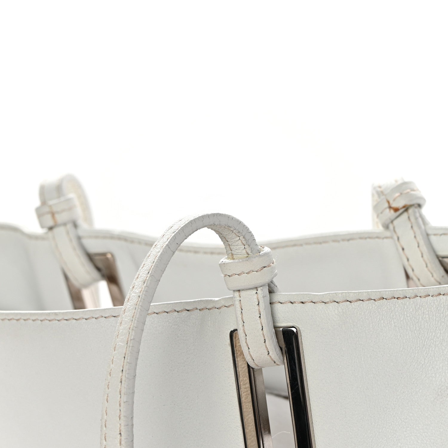 Prada Soft Calfskin Tote White 21 of 21
