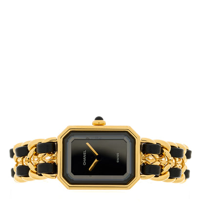 Chanel Stainless Steel Lambskin 20mm Chain Premiere Quartz Watch Gold M 2 of 4
