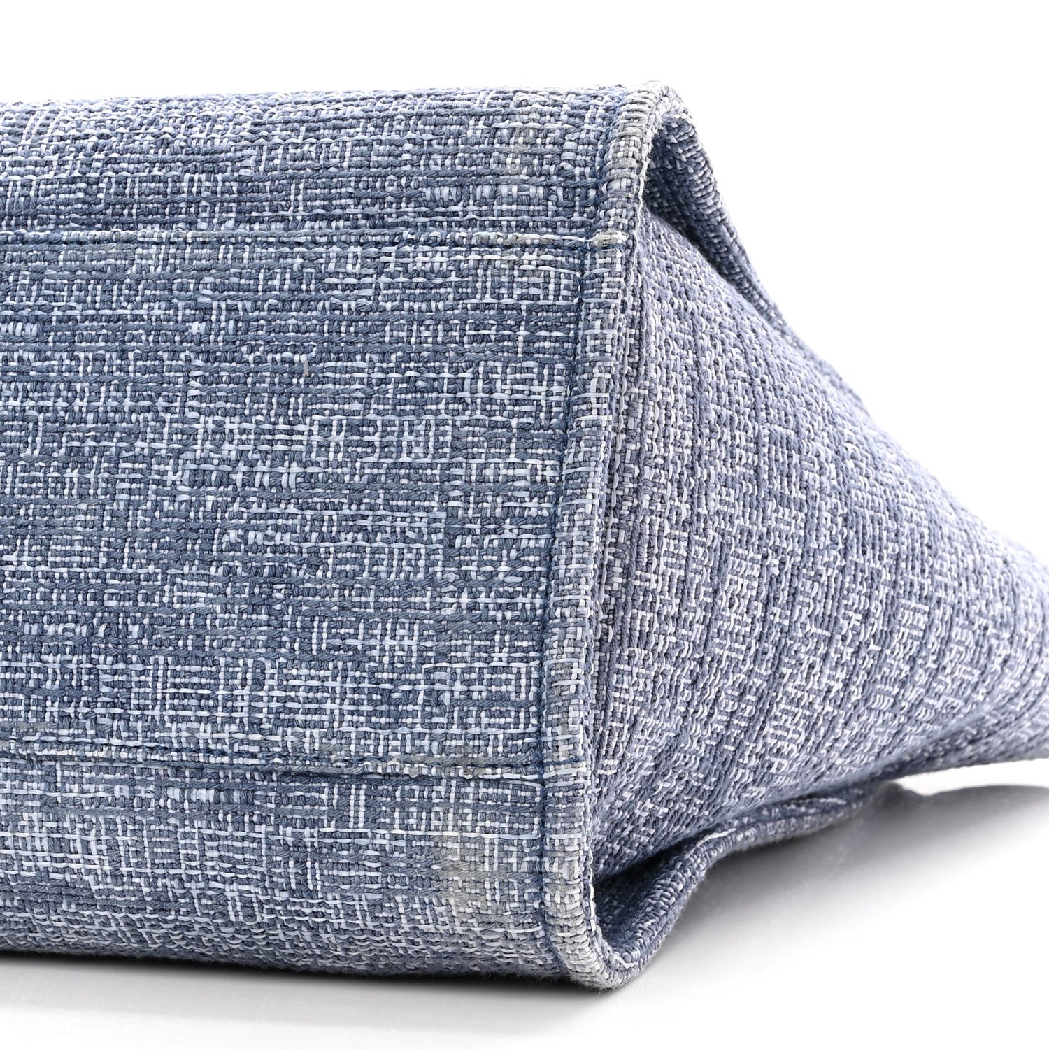 Chanel Woven Straw Raffia Medium Deauville Tote Blue 9 of 9