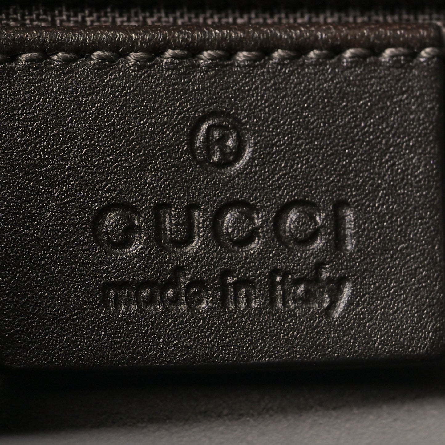 GG Supreme Monogram Small Zippered Tote Dark Brown