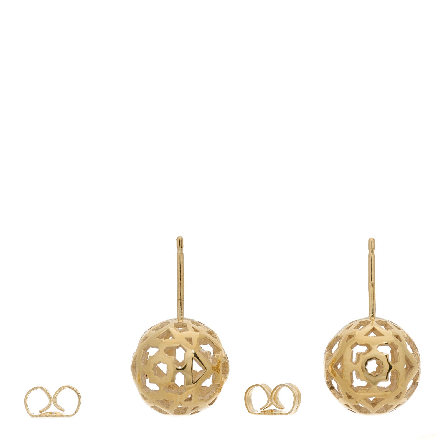 Tiffany 18K Yellow Gold Paloma Picasso Marrakesh Ball Earrings 3 of 4