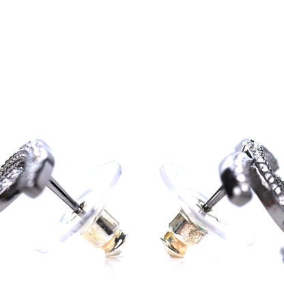 Chanel Ruthenium Crystal CC Earrings 3 of 4