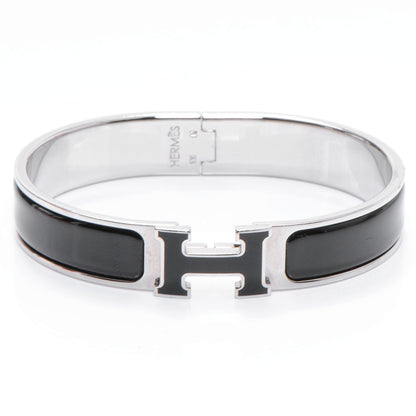 Hermes Enamel Narrow Clic Clac H Bracelet PM Black 1 of 5