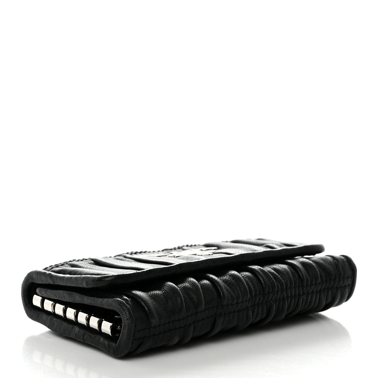 Nappa Gaufre 6 Key Holder Black
