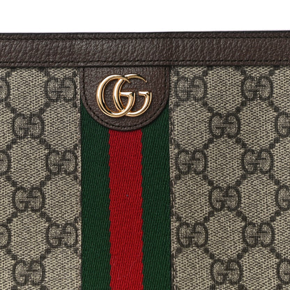 Gucci GG Supreme Monogram Web Ophidia Pouch Brown 8 of 10