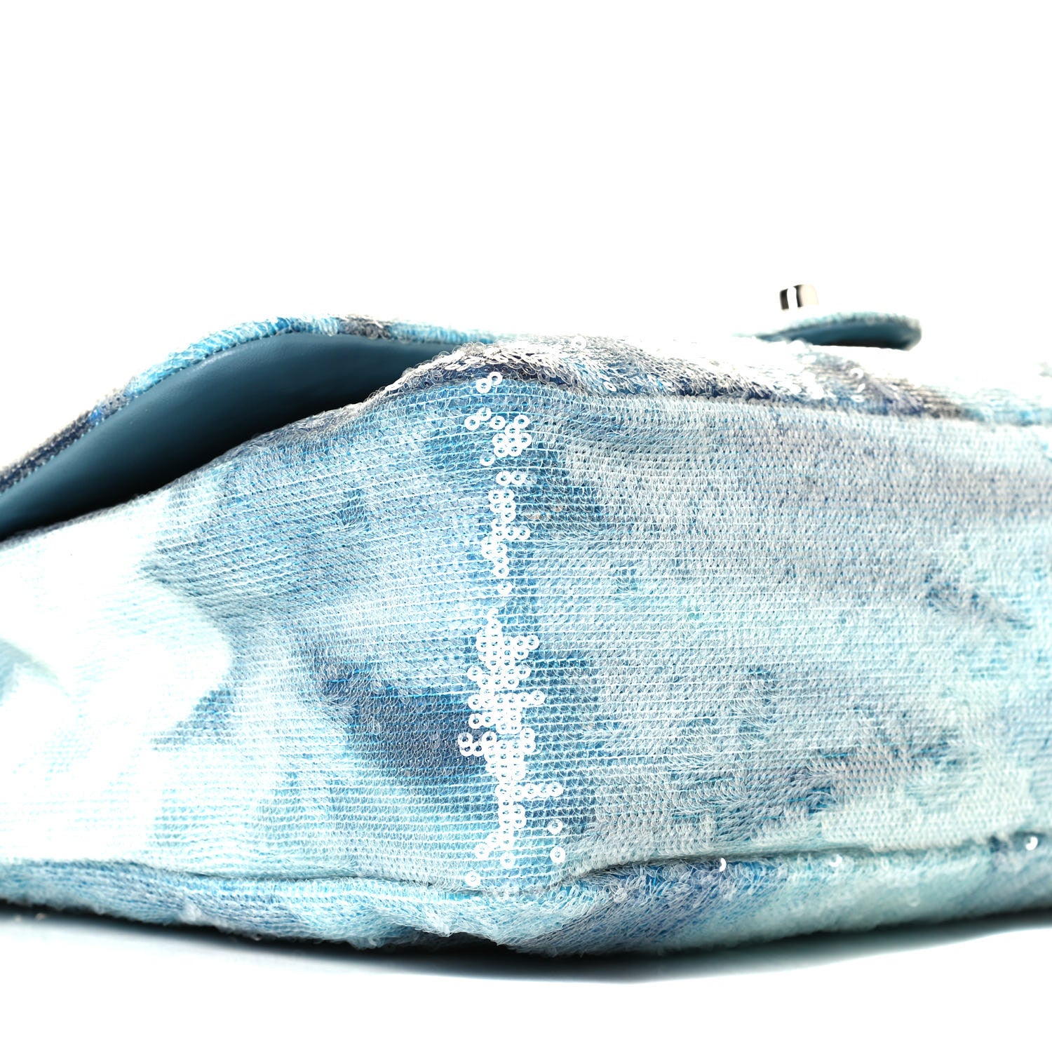 Chanel Sequin Waterfall Small XXL Travel Flap Light Blue 8 of 11