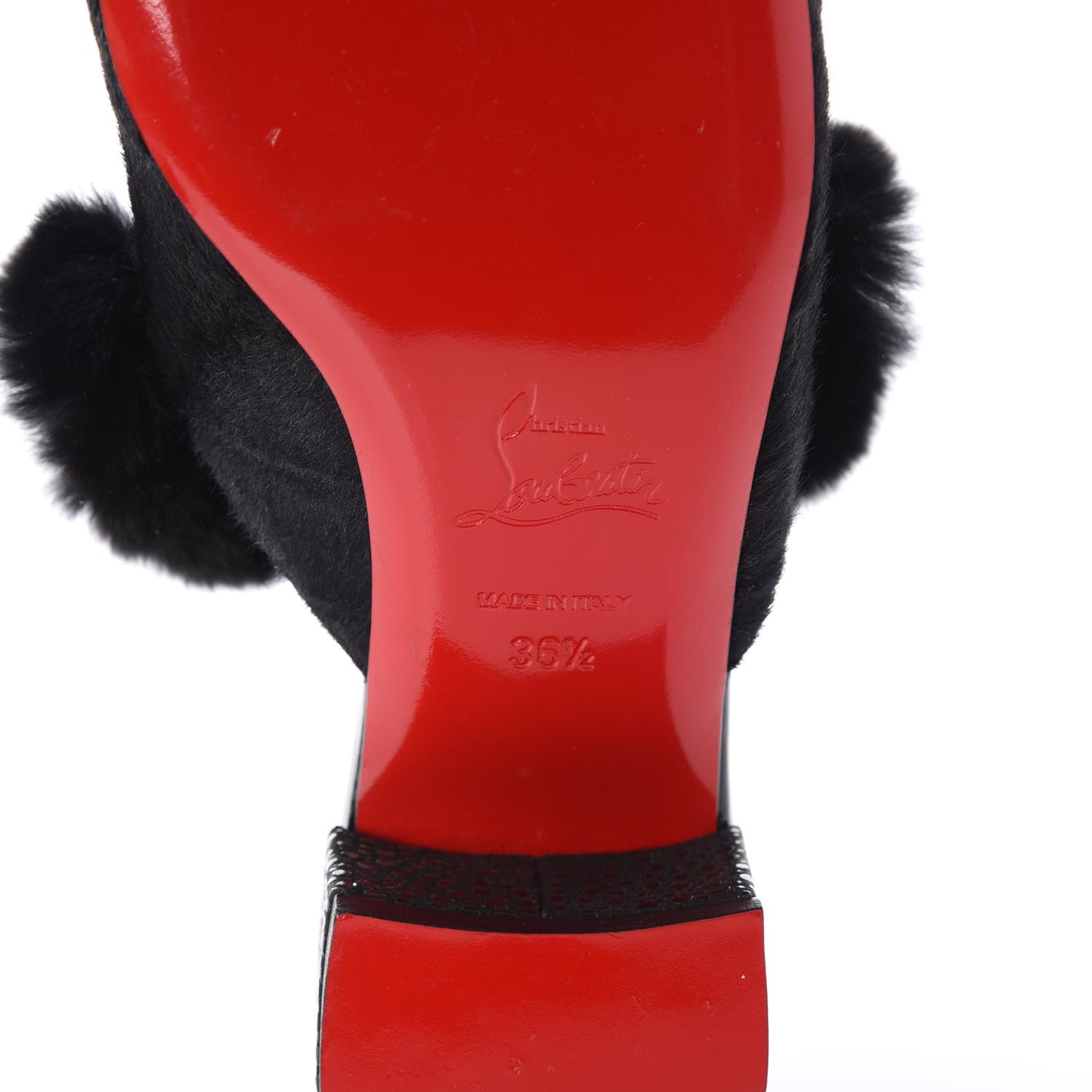 Pony Hair Boudiva Mules 36.5 Black