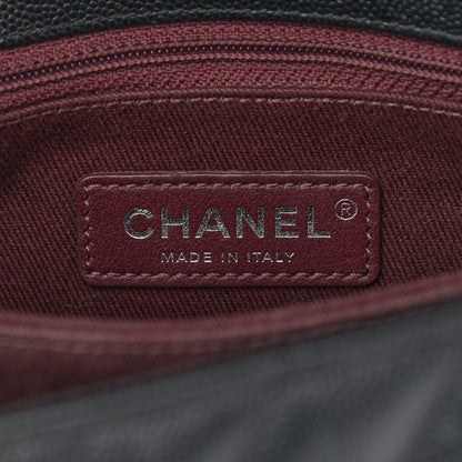 Chanel Caviar Chevron Quilted Mini Coco Handle Flap Black 6 of 12