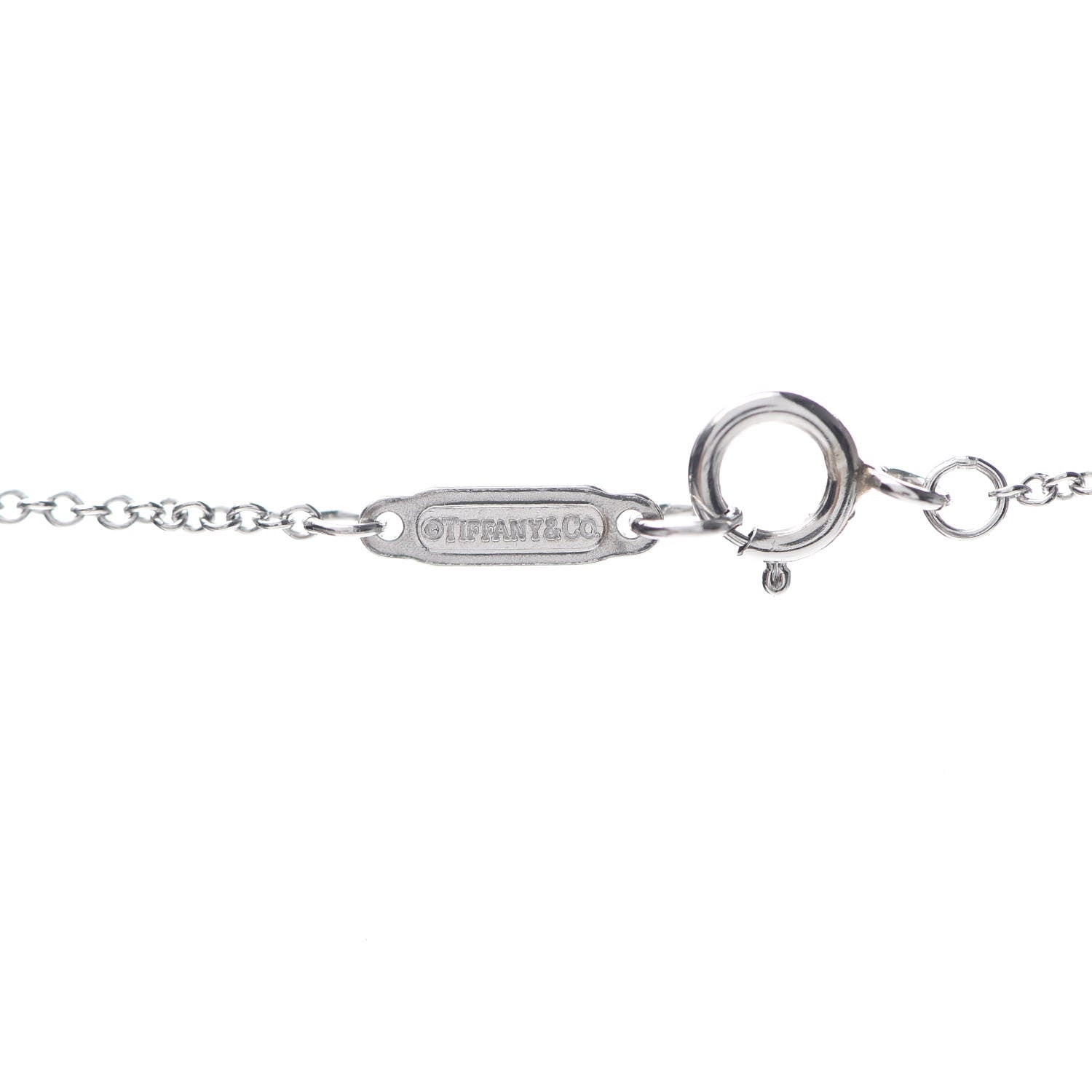 Tiffany Platinum Diamond Victoria Key Pendant Necklace 7 of 7