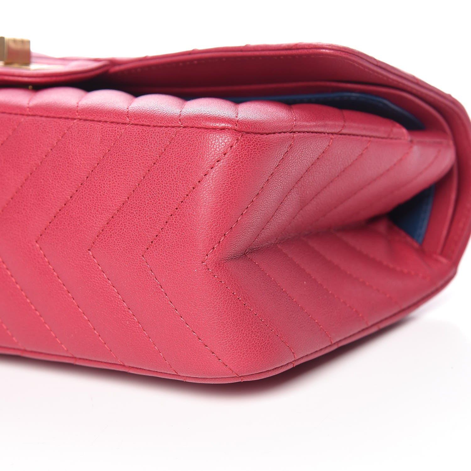 Chanel Sheepskin Chevron Quilted 2.55 Reissue 225 Flap Dark Pink 11 of 11