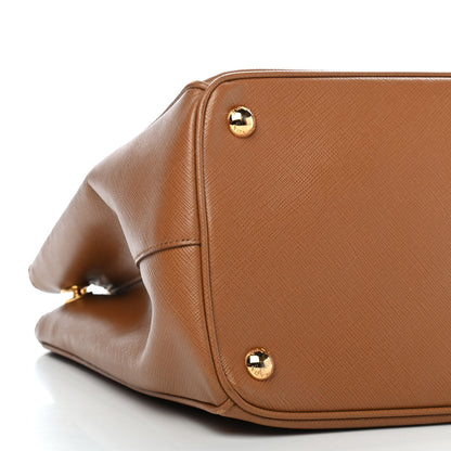 Prada Saffiano Medium Galleria Double Zip Tote Caramel 7 of 8