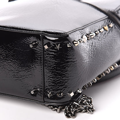 Christian Louboutin Vintage Patent Calfskin Rubylou Backpack Black 8 of 9