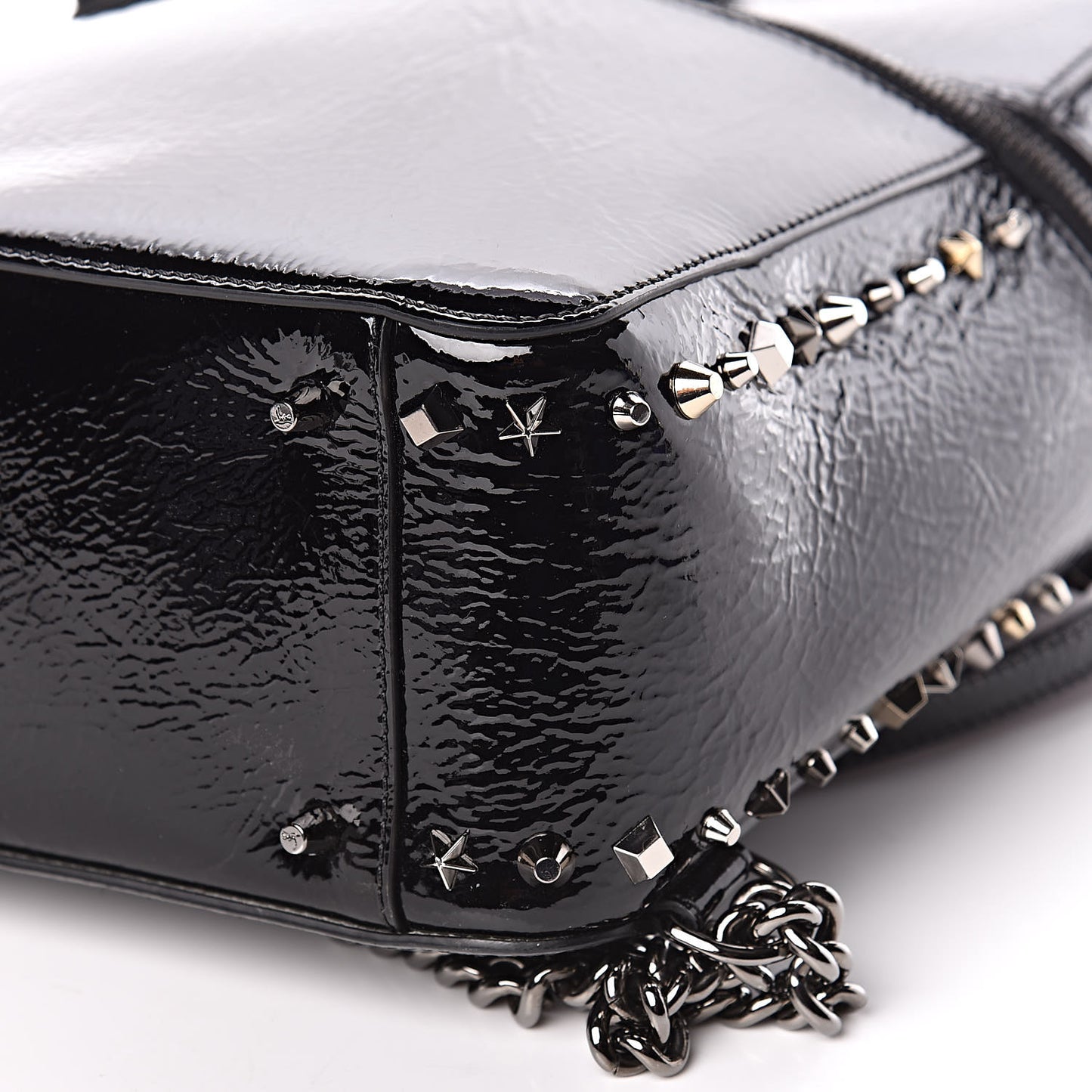 Vintage Patent Calfskin Rubylou Backpack Black
