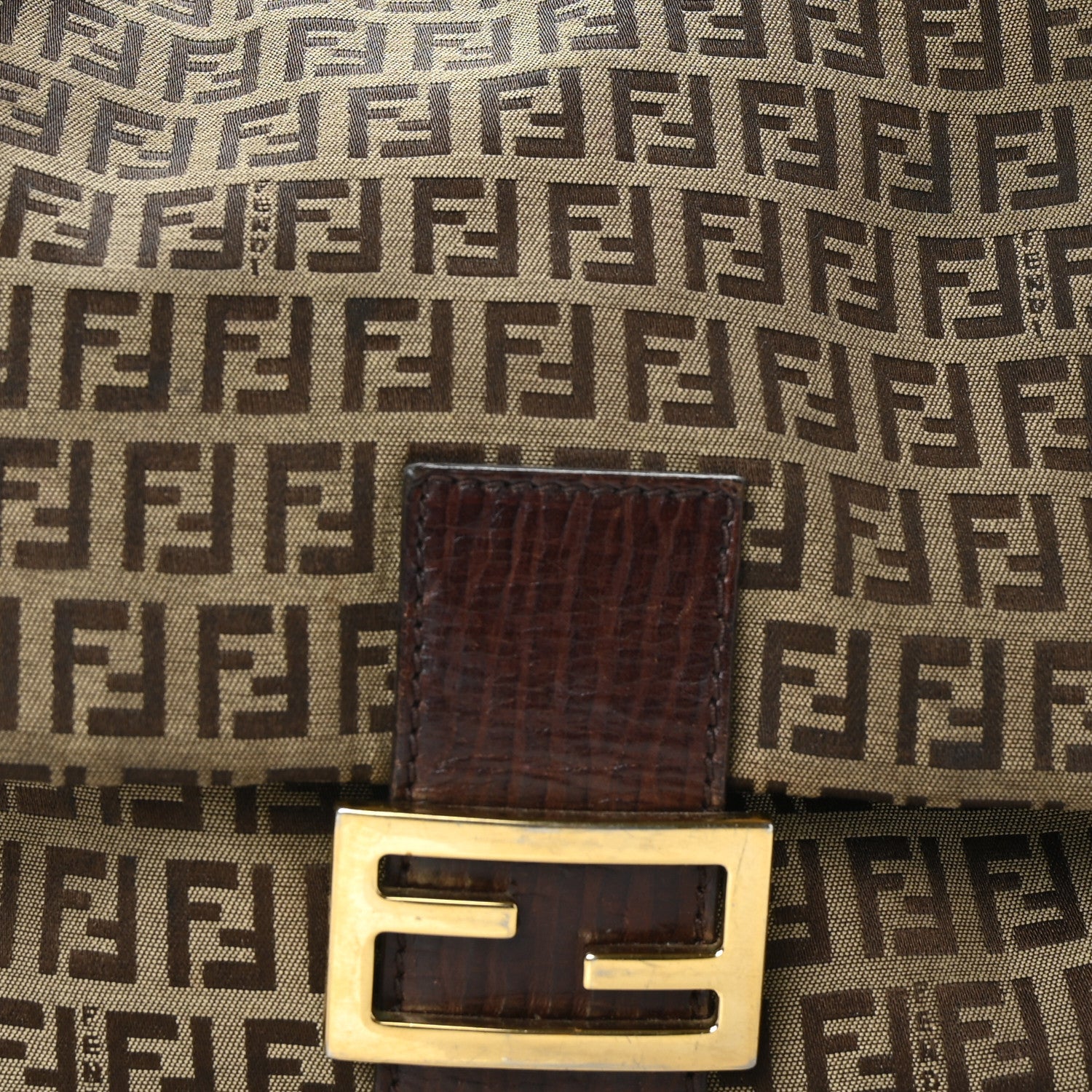 Fendi Zucchino Vitello Mama Baguette Mogano Panna Bruciato 7 of 8