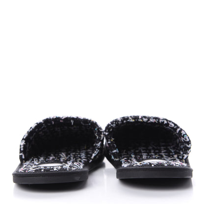 Chanel Tweed CC Flat Mules S Black 7 of 11