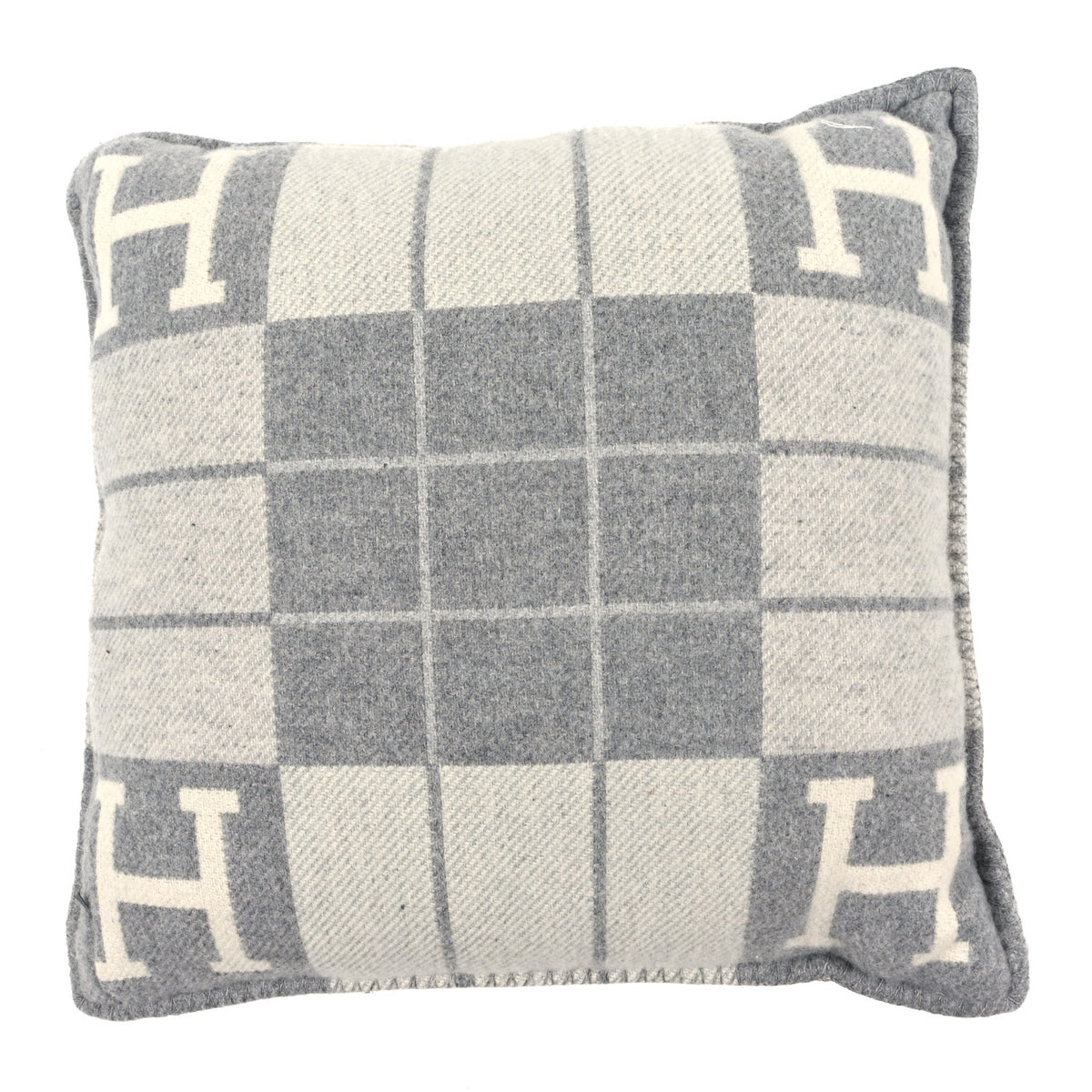 Wool Cashmere Avalon III Pillow PM Ecru Gris Clair