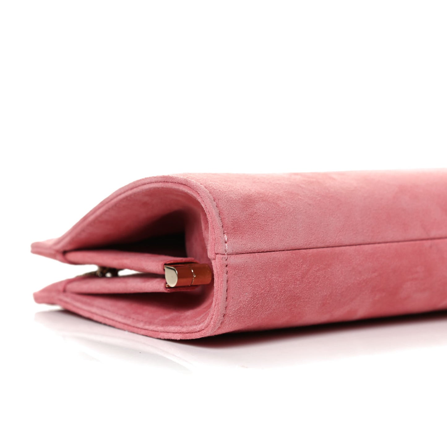 Suede Crystal Embellished Venus Clutch Pink