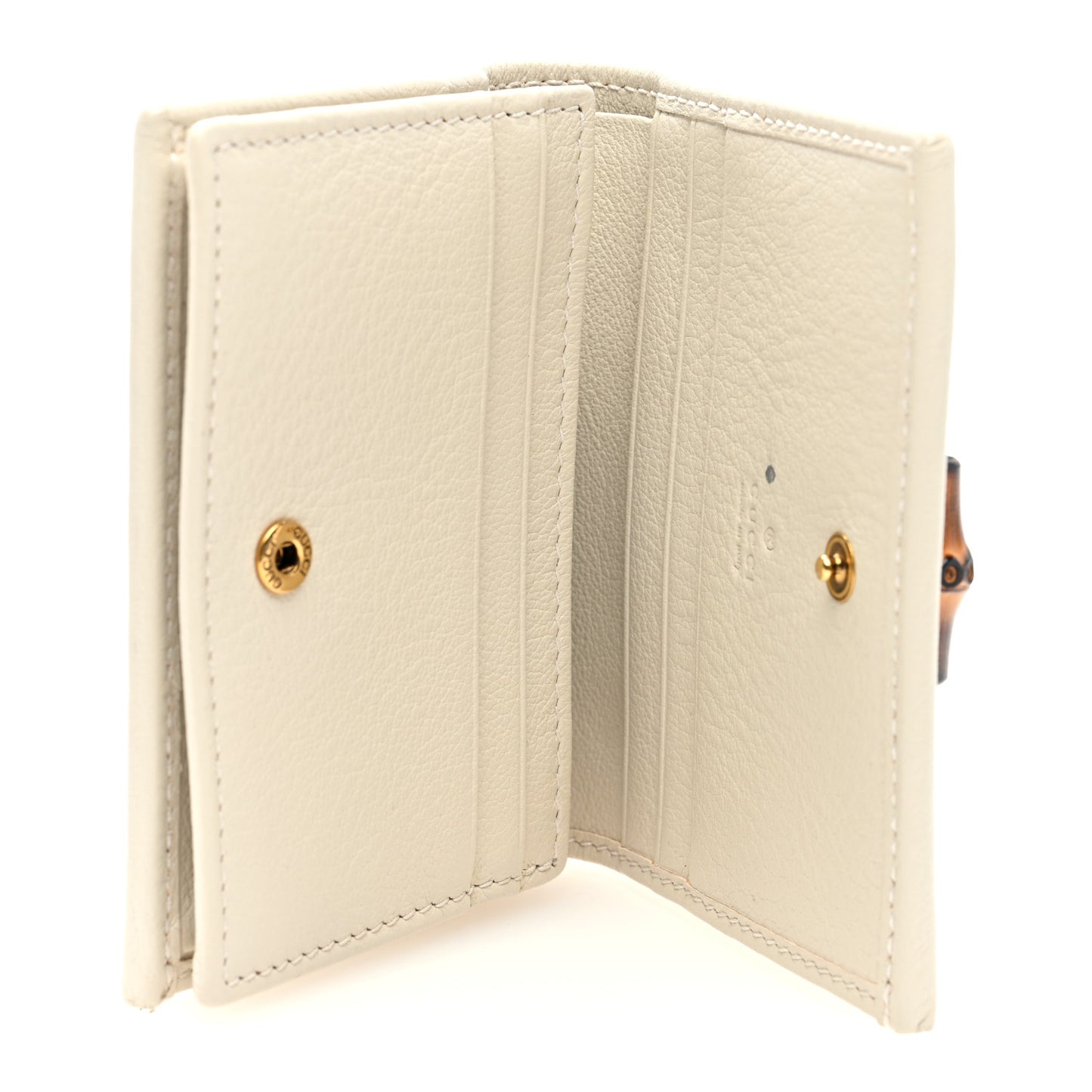 Wonka Grain Calfskin Diana Card Case Wallet Mystic White