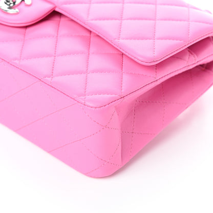 Chanel Lambskin Quilted Medium Double Flap Neon Pink 9 of 9