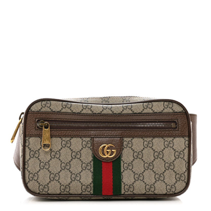 Gucci Soft GG Supreme Monogram Medium Ophidia Belt Bag Dark Brown 1 of 8