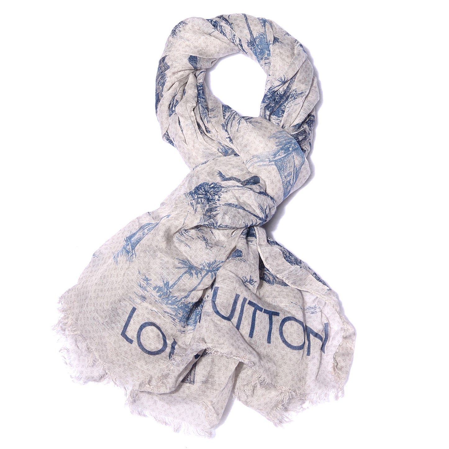 Cotton Linen Toile Etole De Louis Pareo Blue