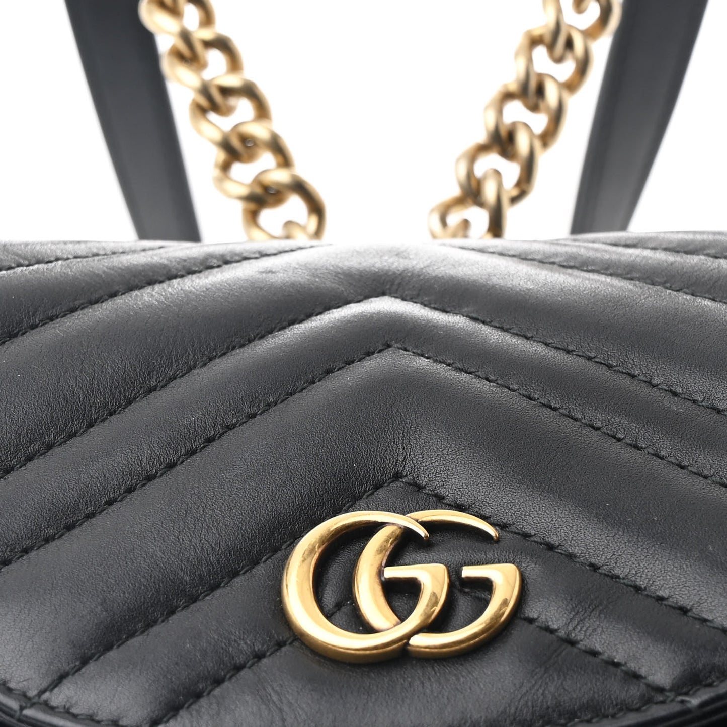 Calfskin Matelasse GG Marmont Flap Backpack Black