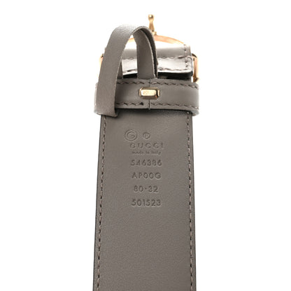 Gucci Moon Calfskin Interlocking G 37mm Belt 80 32 Storm Grey 5 of 5