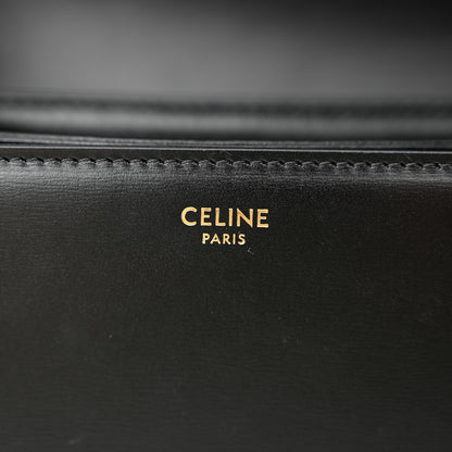 Celine Shiny Calfskin Medium Triomphe Black 7 of 12