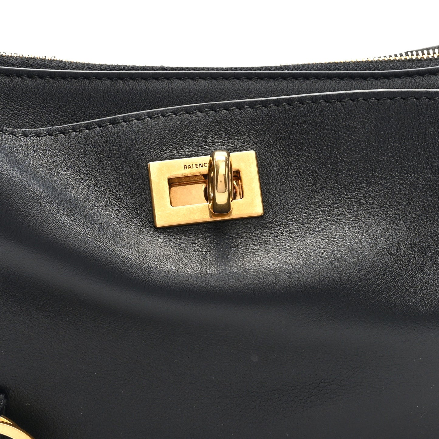 Natural Smooth Calfskin Rodeo Sling Pochette Black
