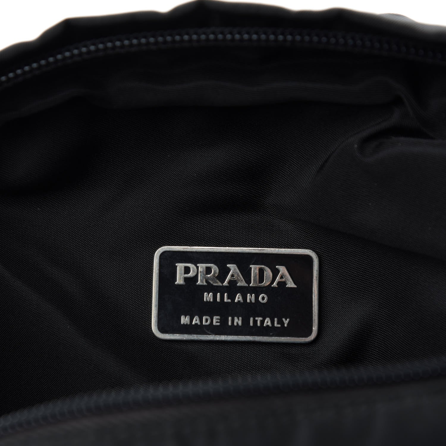 Prada Tessuto Nylon Saffiano Messenger Satchel Black 10 of 11