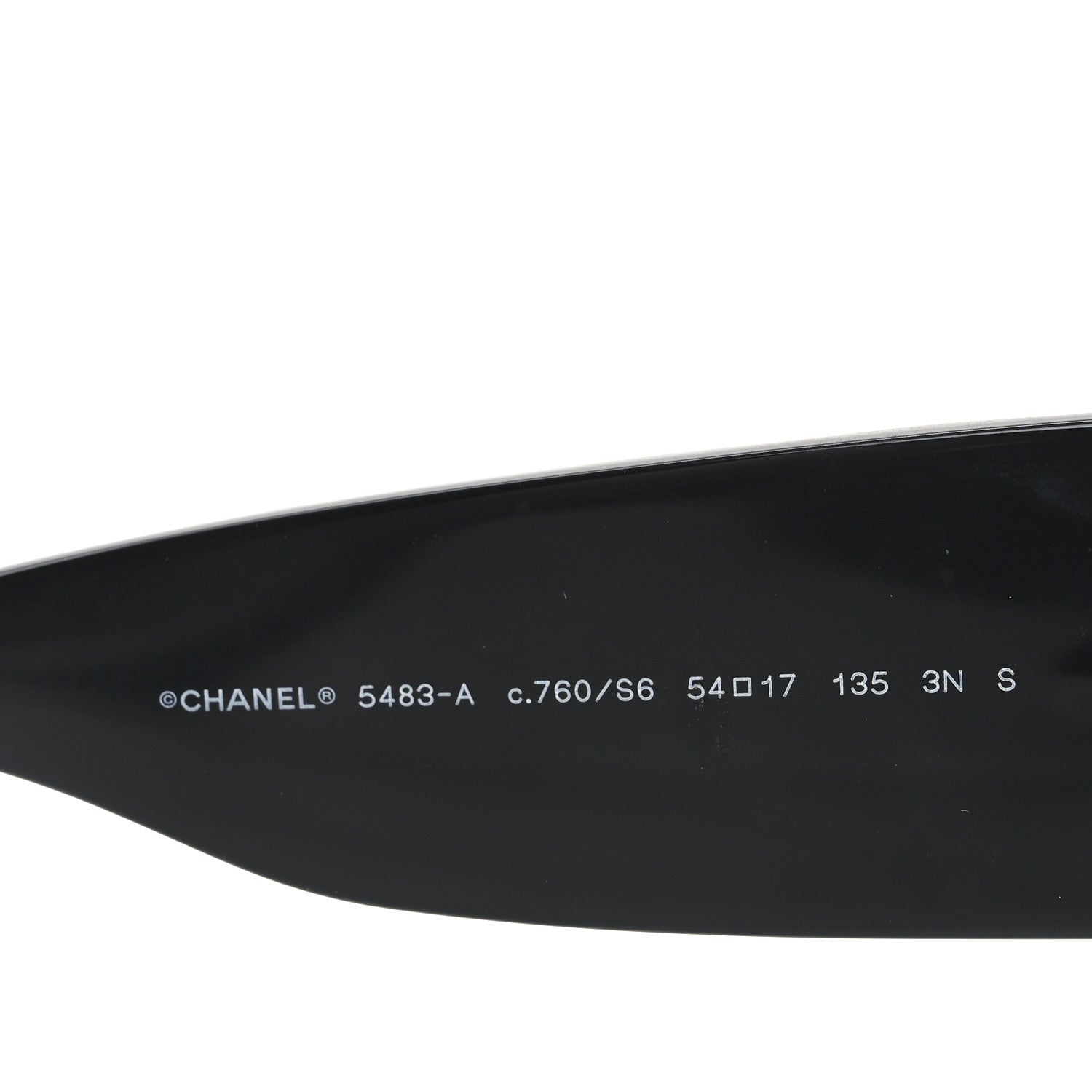 Chanel Acetate Quilted CC Rectangle Sunglasses 5483-A Black 5 of 7