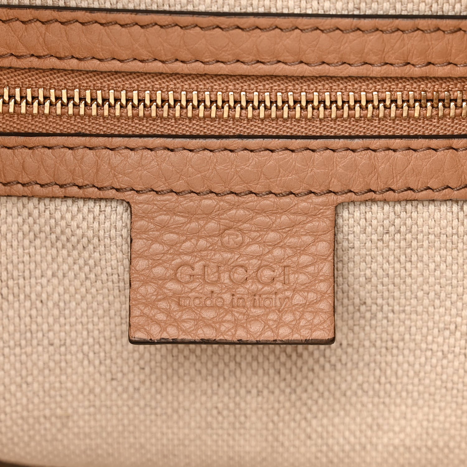 Gucci Pebbled Calfskin Large Soho Hobo Camelia 6 of 12