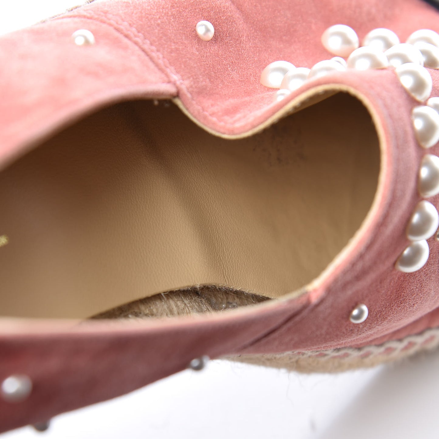 Suede Pearl CC Espadrilles 37 Pink